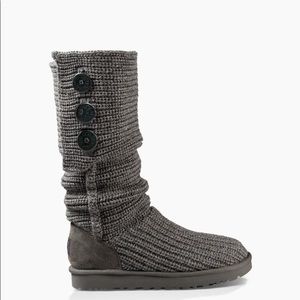 Ugg Grey Knit Classic Cardy Boot